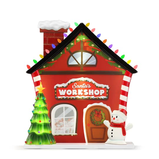 Mr. Christmas 2.8Ft Santa's Workshop Blow Mold Village | Michaels�